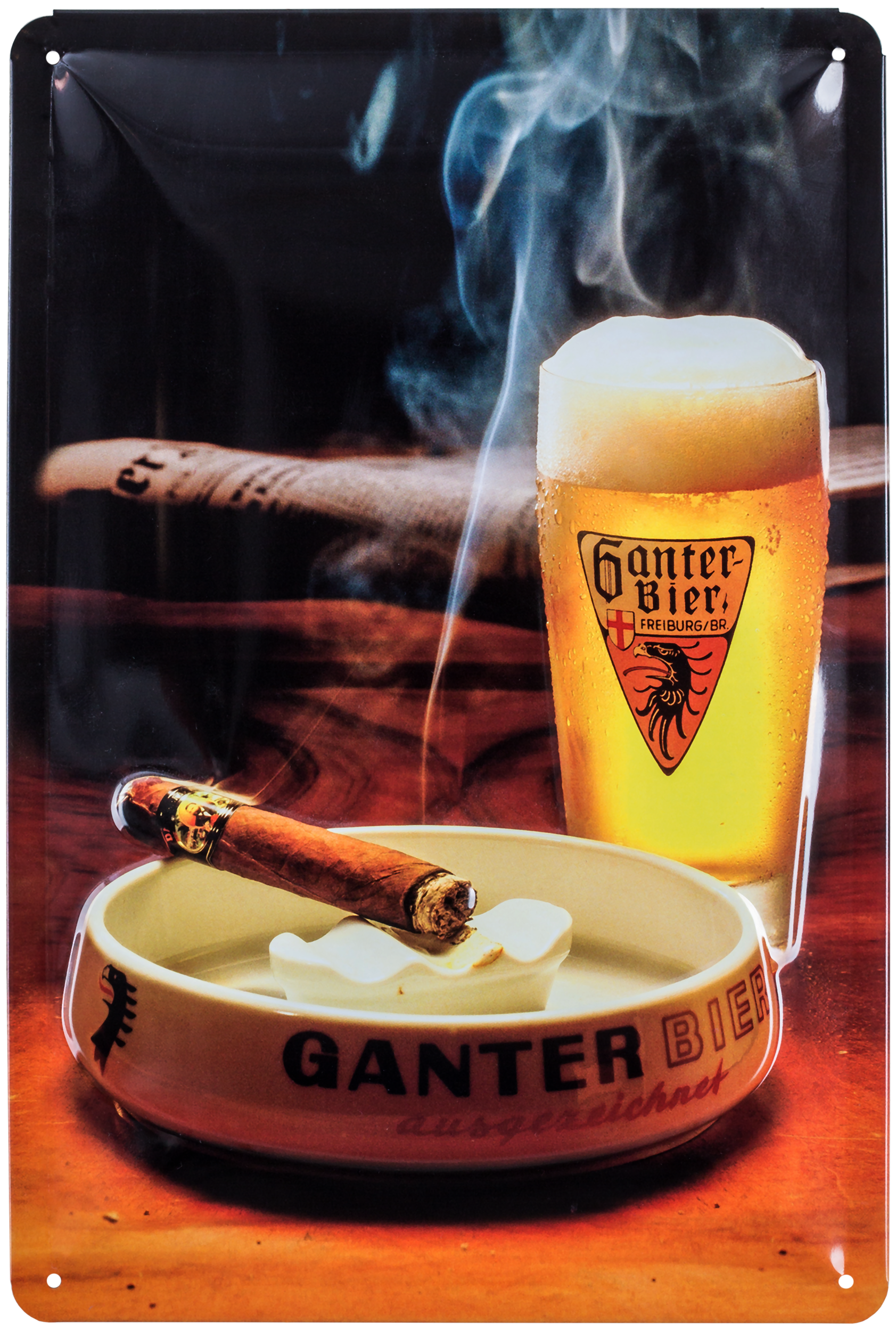 Schild Motiv Zigarre  Brauerei GANTER Onlineshop