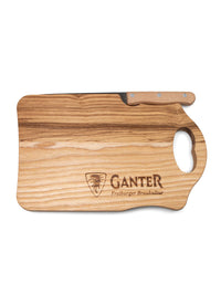 Load image into Gallery viewer, GANTER Vesperbrett mit Messer aus Holz
